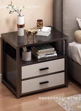 厂家铁艺床头柜代轻奢现卧收纳柜创意代茶几家用室床边替置PZV物