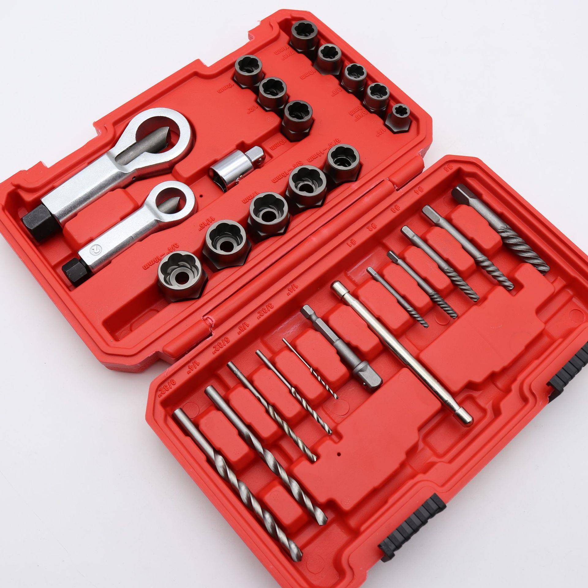 8PC螺分离断2丝取出器生母锈螺XPU帽破器开滑牙螺栓反牙套筒汽修