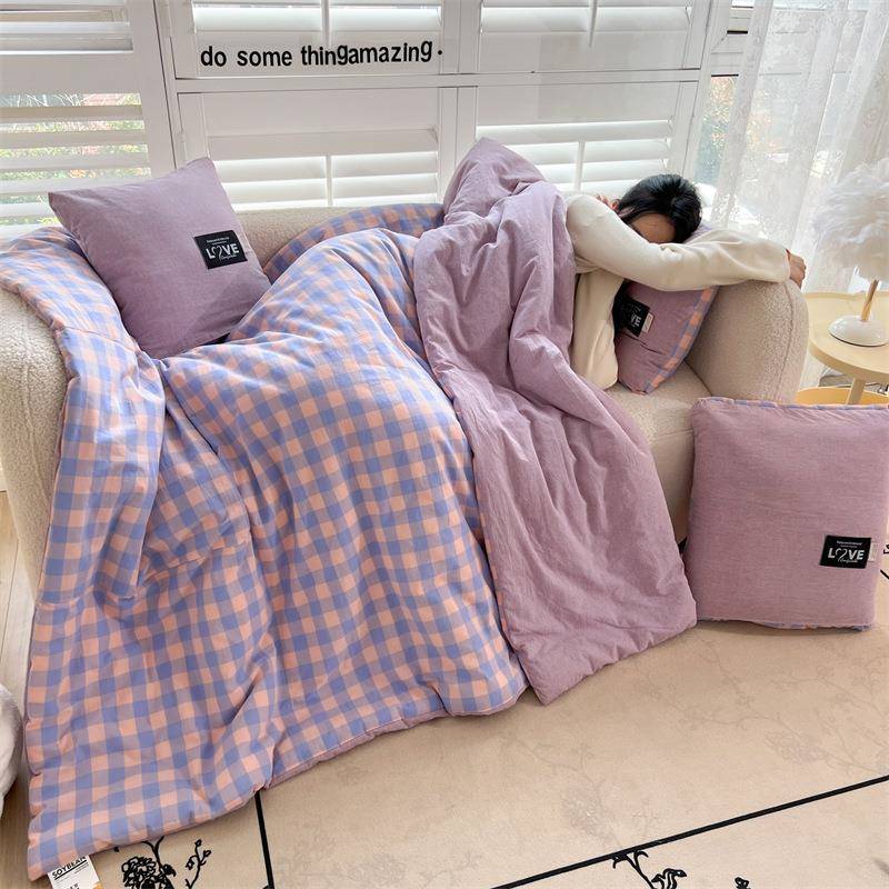 被全棉枕FXJ-BZ60两用办抱公室车载折叠午睡枕头毯子家用沙发被靠