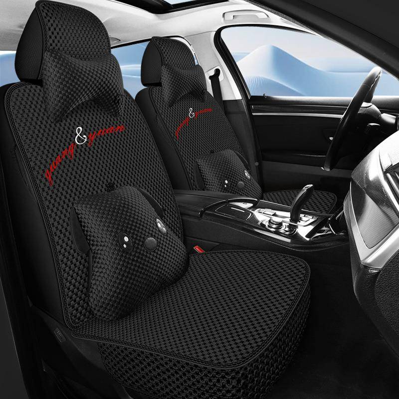 汽车坐垫新款夏季编织冰丝凉季垫可爱卡女通神包全座ZY/99KDA套四