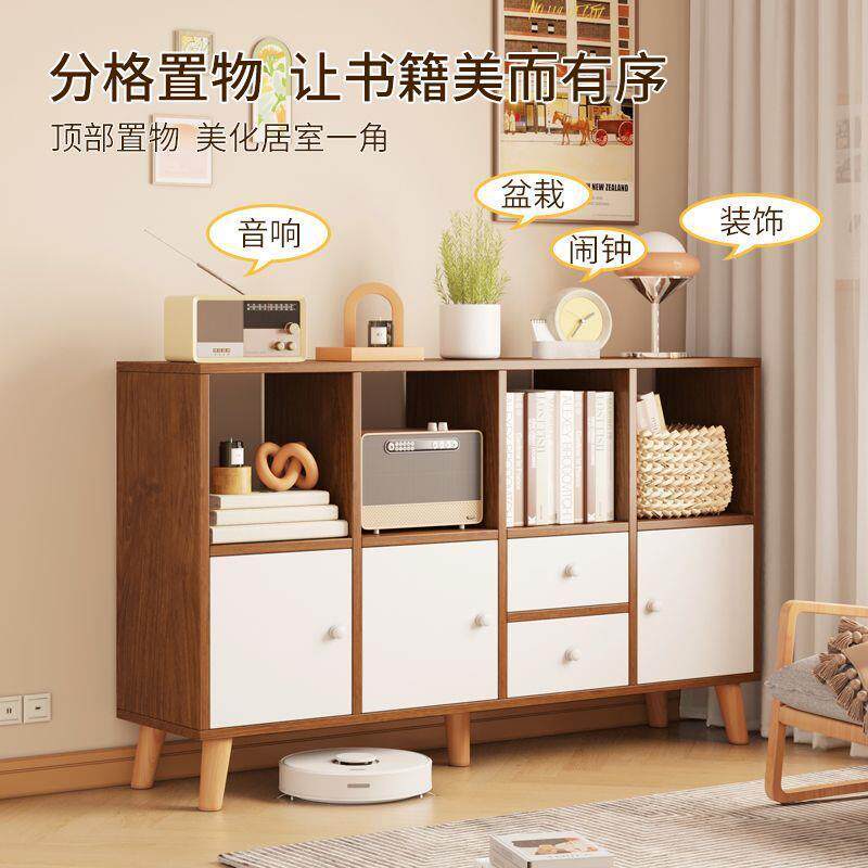 书架置物架简书柜落地al书学生收纳易小柜子自柜由组合储格物柜