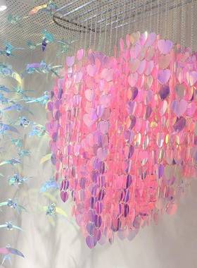 心挂TB-65657橱窗吊饰爱圣诞节饰酒店店浪漫镭射亮片装饰道具挂铺