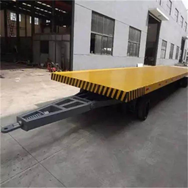 货运车厂区车挂间重型四轮拖拖车牵931引式平板车拖式大吨位车