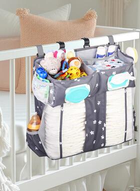 宝宝床前储物袋大容量床头布挂J2050式置物包尿玩具储物袋儿床收