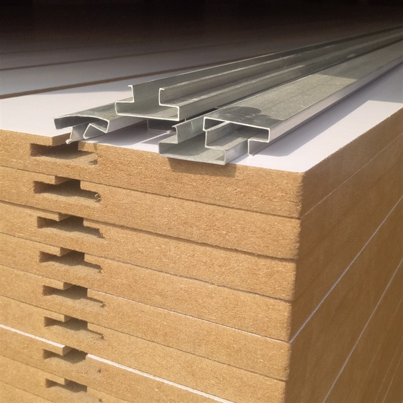 MDF 开槽板小饰品挂板万用槽板15mm白色饰面板密度板