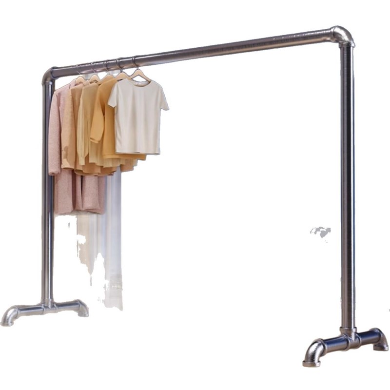 落地家用阳台挂衣户外室外简易双杆水管凉衣晒被子镀锌钢管晾衣架