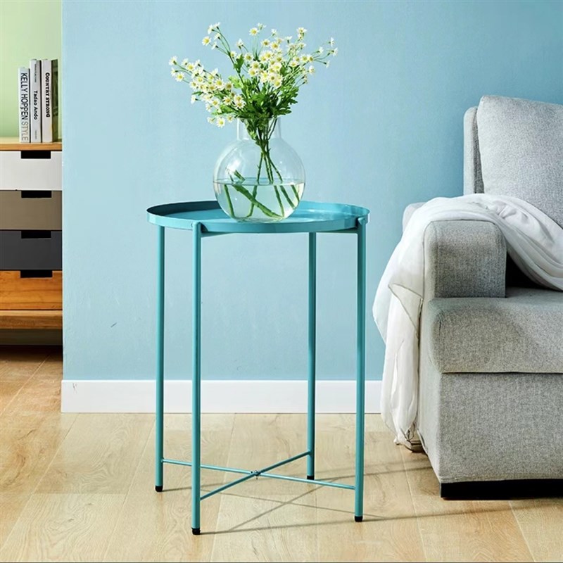 简约铁艺小圆桌现代卧室客厅小型边几家用可移动小型沙发旁小圆桌