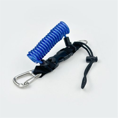 潜水防丢绳跨境供货潜水配件猎鱼防丢不锈钢丝弹簧串带不锈钢扣