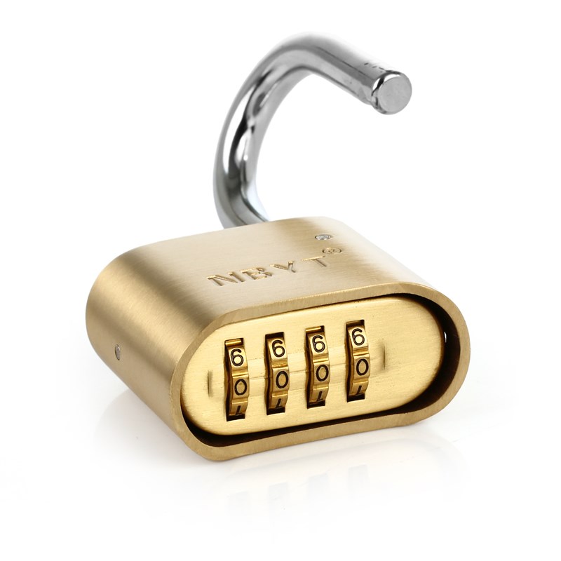 大号加长4位底部密码锁铜 大铁门储物柜仓库室外货车密码锁挂锁