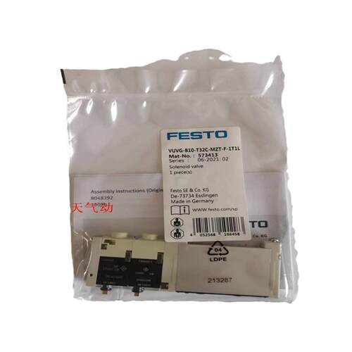 FESTO电磁阀VUVG-B10-P53C/B/M52/T32C-AZT/R/MZT-F-1T1L 573410