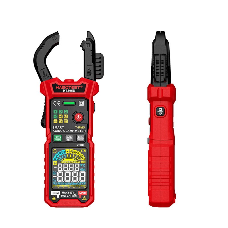 华博精测HT205D数字钳形表交直流600A多功能电工维修万用表钳型表