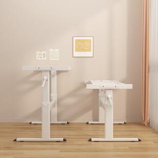 手摇降桌腿支985架不锈钢双横梁电脑支脚桌学习办公茶几电升竞桌