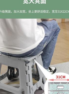 小塑料折叠凳加厚简易可凳便携高子家用浴椅室子成人户外板凳KRU