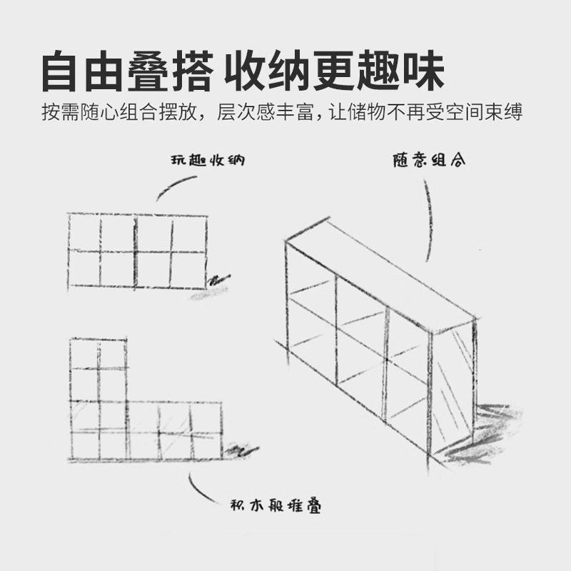全实物木子书置架落地靠墙组合格柜56048客厅松木储物收架纳矮家