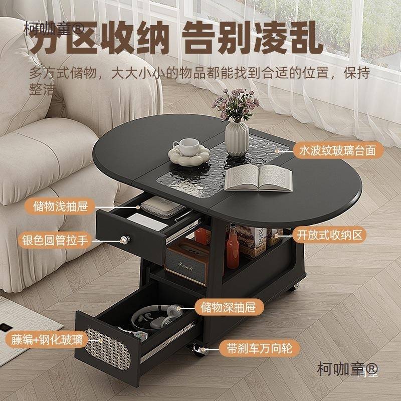 法式中古实木子茶几小桌6太0公分小高客厅家用复古可移动折无品牌