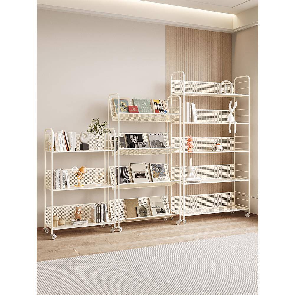 #简A9L动可移书架置物架落地车儿童转角易www10163卧室书桌旁书柜
