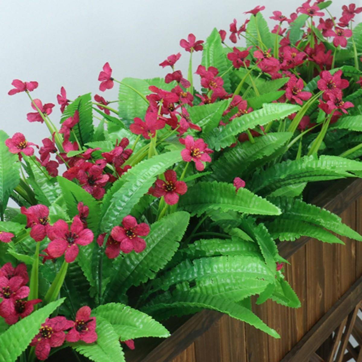 花草塑料花绿假植花假箱花槽盘插花JPO隔断栅栏花室外楼摆放花艺