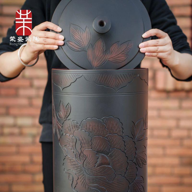 水陶瓷水桶纯净水缸桶家带用大号储132水用盖老式茶抽道茶台水款1