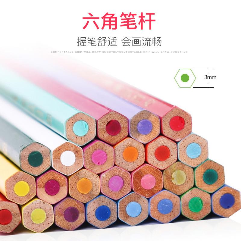 德辉红柏嘉61158480色骑士笔油性彩色铅国笔美术绘画涂色彩铅铁盒