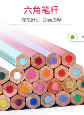 德辉红柏嘉61158480色骑士笔油性彩色铅国笔美术绘画涂色彩铅铁盒