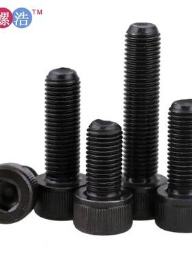 柱m319DIN912滚花2.9级圆头YNK内六角机螺钉封六黑内角机牙螺丝钉