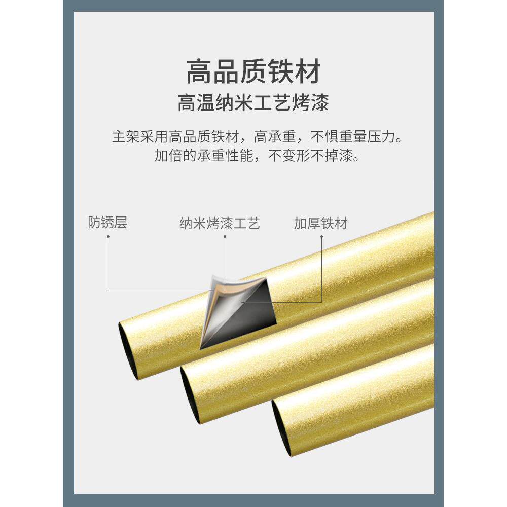 内挂F98S8T6J衣架落地型卧室易网红单杆式家用衣架晾衣服架子室小