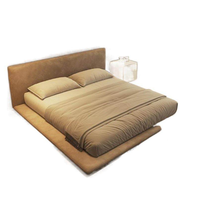 日布式榻米落地艺床现代简榻约双人床奶8xMZ4XSY油主风卧大床地台