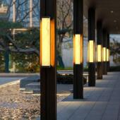 户壁灯防水庭院灯l新中式 别墅外见描述e墙灯大门两侧灯仿云石d仿