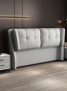 实木床头板包软现代LJG简约地床靠落背板单买款新科技布床头