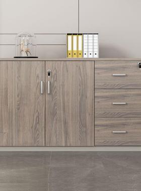 办公文件柜储印物柜档案资料TM650930柜简约木打质矮柜边柜室茶水