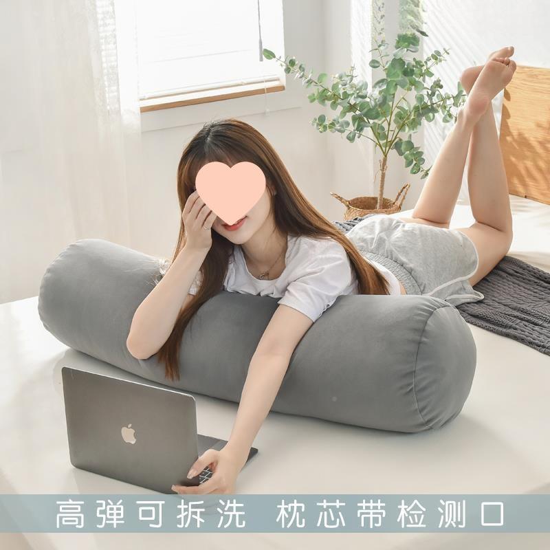 约床上圆简柱形抱枕长圆形腰枕可拆洗条靠孕妇侧睡夹F78T66MJ枕腿