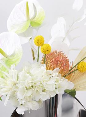 现代轻奢板真花摆件艺客厅室内软装TEI摆花样间售楼仿处洽谈桌装