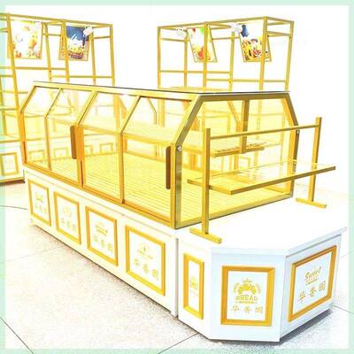 面柜展示柜面包烘中岛ZPJ柜展弧形玻璃蛋糕店模型展示柜培边柜包