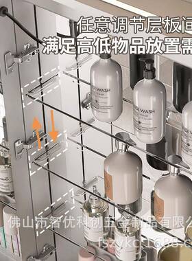 太空铝镜柜智IQQ能浴室镜收纳体镜箱铝金加高合柜通顶一简约镜柜