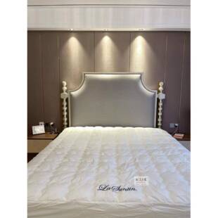 4实aF767H9M6rt床莫里印美I家象轻奢木6尺5尺橡木香槟色婚4冰柱床