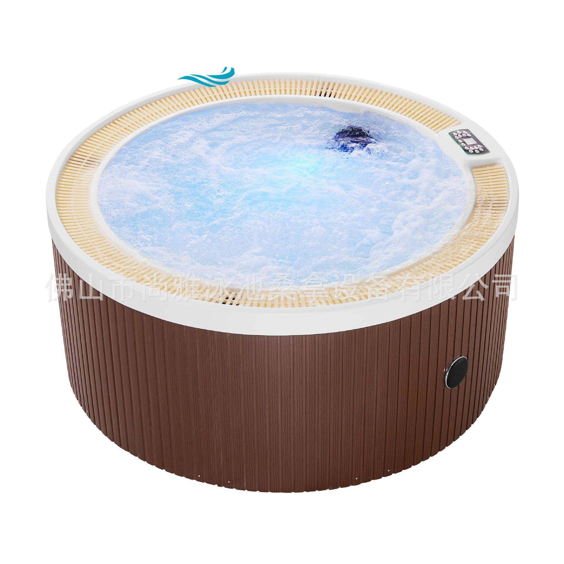 摩室5内两人摩浴缸多功气能泡冲浪按浴盆按家用灯光豪华按摩浴池