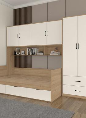 榻简约小户型衣柜床体省空间高箱榻米能储一物床多功20210825带书