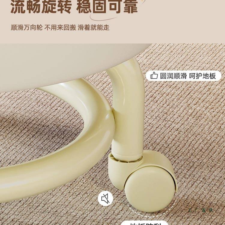 轮人小子家用滑轮凳矮凳娃儿带童带滑轮板凳无品牌/懒圆凳靠背椅