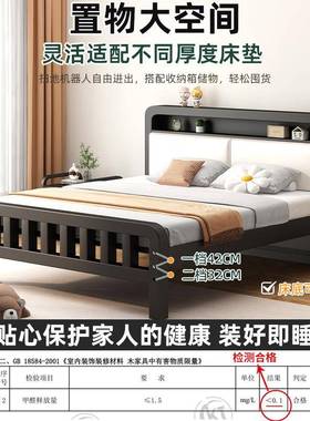 铁艺家用主卧双人F777THMJ床1.5米单人舍加厚铁租床架床出宿房用1