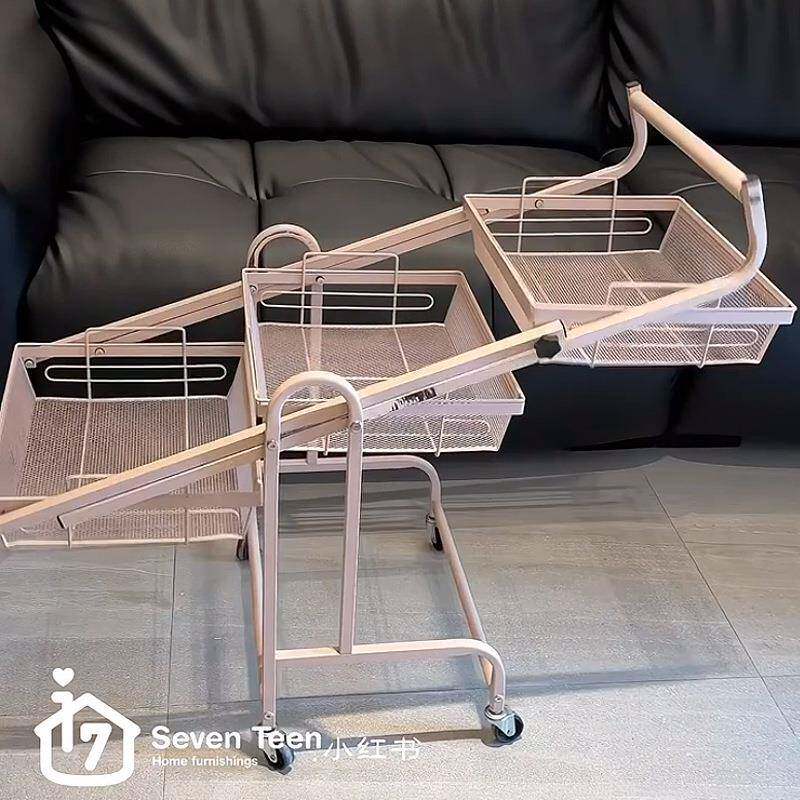 可折叠移动小推车置物地不锈钢大容卫生无品牌/量间落浴室多层收