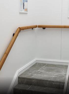 复式楼实楼梯扶人手儿护栏走廊幼BQK园别墅靠墙老扶手儿童家木用