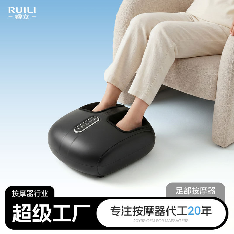 跨境全包裹足疗机自动滚轮揉捏足底脚底按摩仪气囊按压足部按摩器