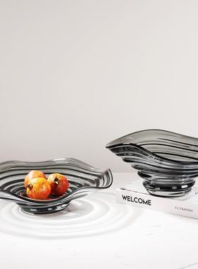 024网红爆ABT款果盘2纳高档轻奢家用设计师装款售楼处客厅茶几收