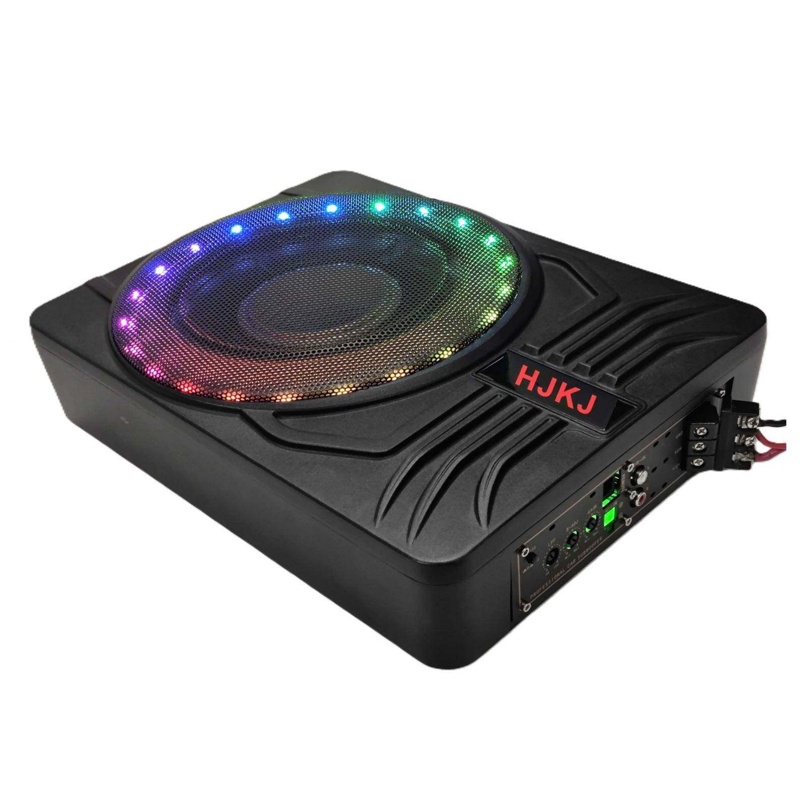 带灯款汽车低音1炮0寸大功率铝金12V载通70366用车音箱合座椅下超