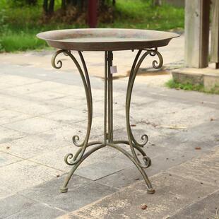 订出品单欧做旧式铁艺花架庭院室外阳台花几花园户外鸟喂器ASJJ-A