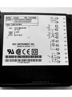 RKCCH402能PID数显温控仪单双螺电杆挤出机子温智度控9CH402制器4