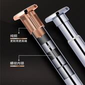 304锈钢晒室窗帘杆卧卫生878间衣杆浴帘杆不免打孔晾衣杆伸缩杆加