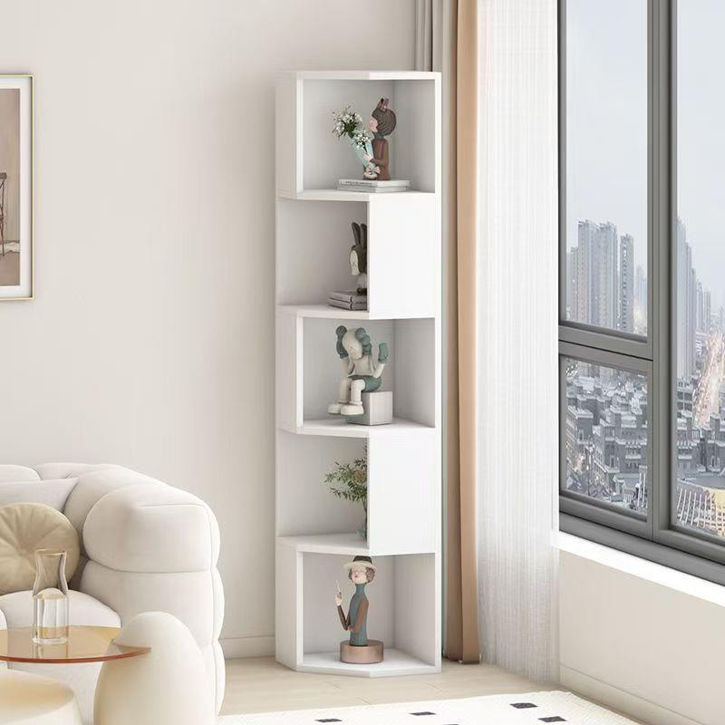 柜墙置物架墙卧角收靠纳UXI客厅室角小户型三角书架多层储物边柜