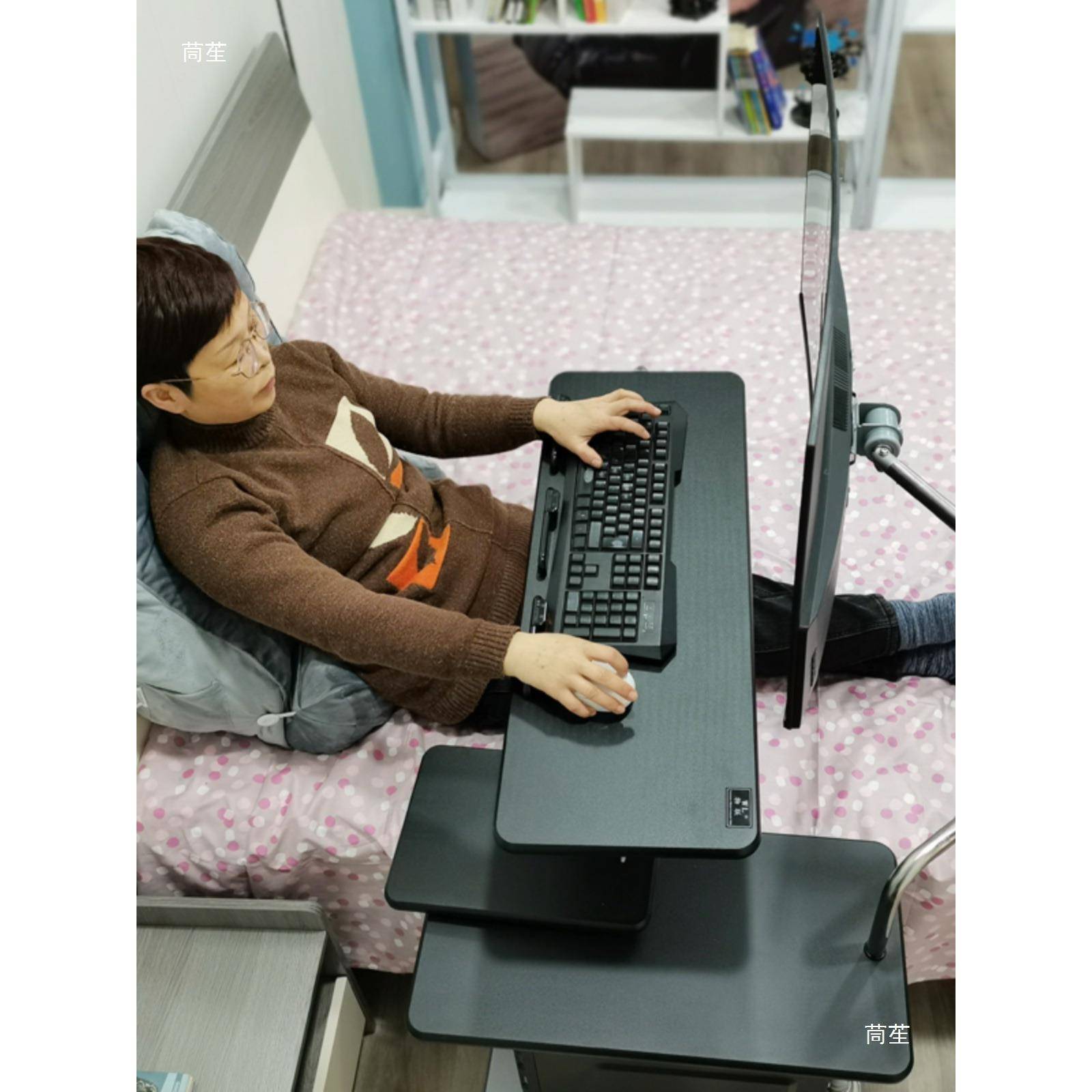 床边电脑桌床上电脑桌升降桌桌人桌电脑家悬用无品牌/移动坐舱懒