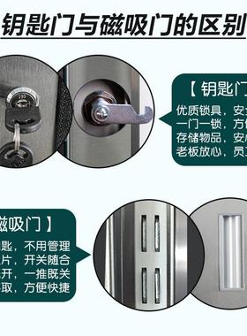 不锈SRI钢食饭堂碗柜员餐具柜商用多多格储物柜餐厅门工碗筷盒餐